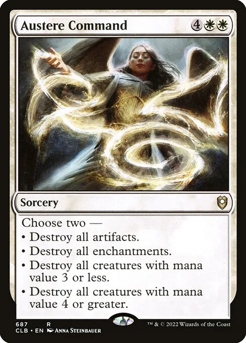 Austere Command, carta Magic di tipo Sorcery illustrata da Anna Steinbauer