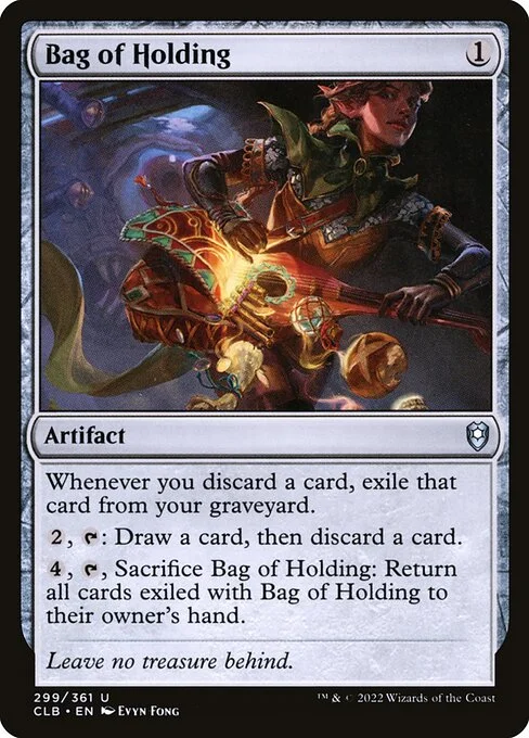 Bag of Holding, carta Magic di tipo Artifact illustrata da Evyn Fong