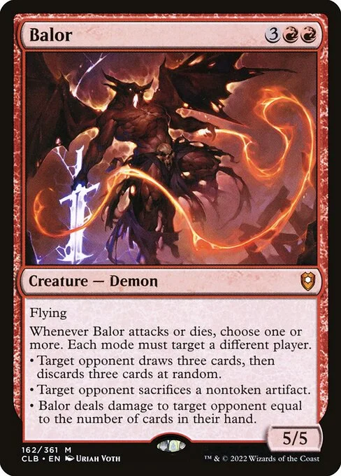 Balor, carta Magic di tipo Creature — Demon illustrata da Uriah Voth
