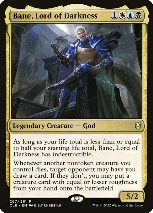 Bane, Lord of Darkness, carta Magic di tipo Legendary Creature — God illustrata da Billy Christian