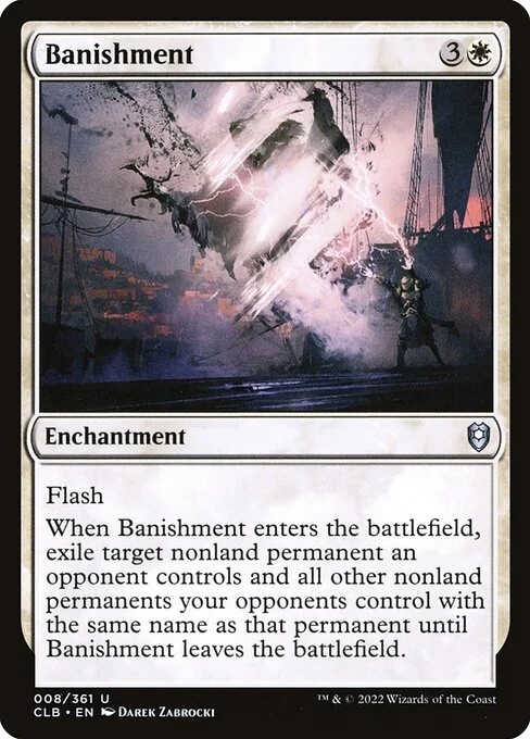 Banishment, carta Magic di tipo Enchantment illustrata da Darek Zabrocki