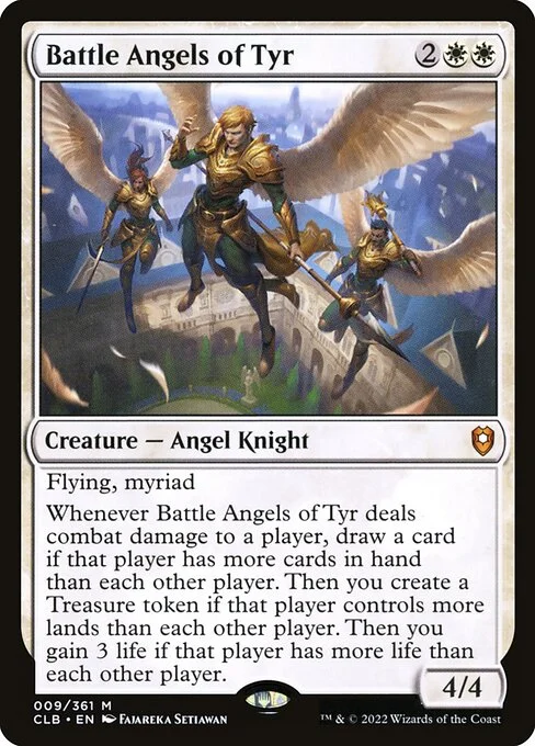 Battle Angels of Tyr, carta Magic di tipo Creature — Angel Knight illustrata da Fajareka Setiawan
