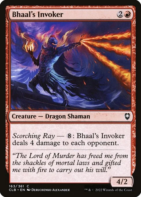 Bhaal's Invoker, carta Magic di tipo Creature — Dragon Shaman illustrata da Deruchenko Alexander