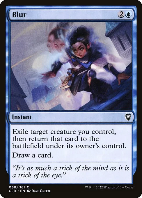 Blur, carta Magic di tipo Instant illustrata da Dave Greco