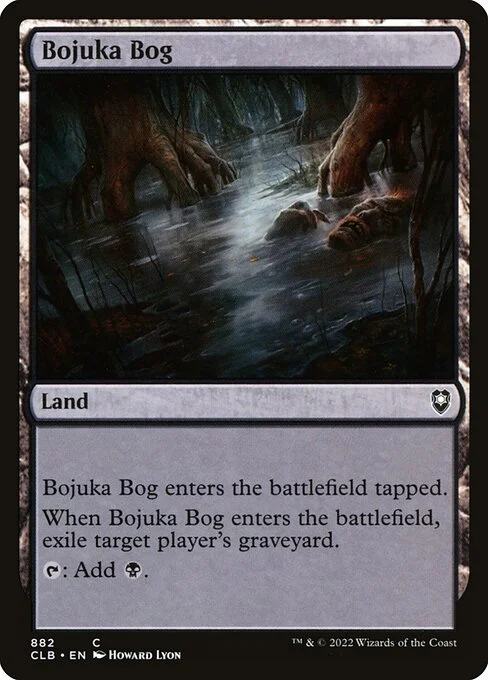 Bojuka Bog, carta Magic di tipo Land illustrata da Howard Lyon