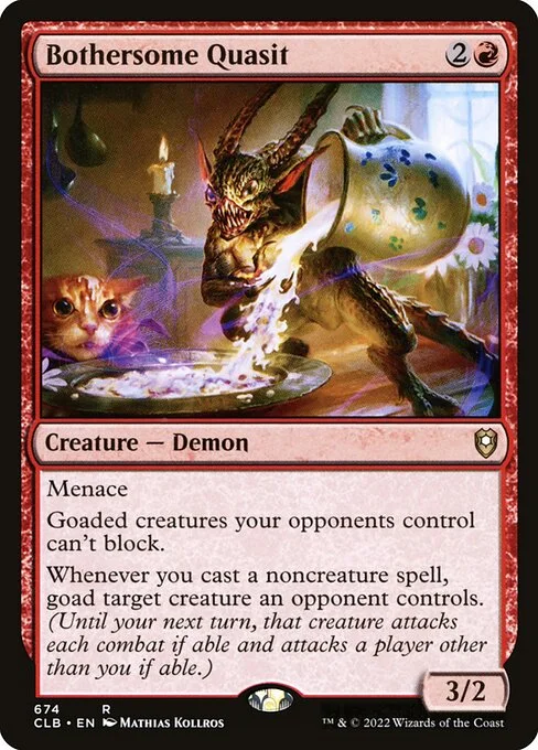 Bothersome Quasit, carta Magic di tipo Creature — Demon illustrata da Mathias Kollros