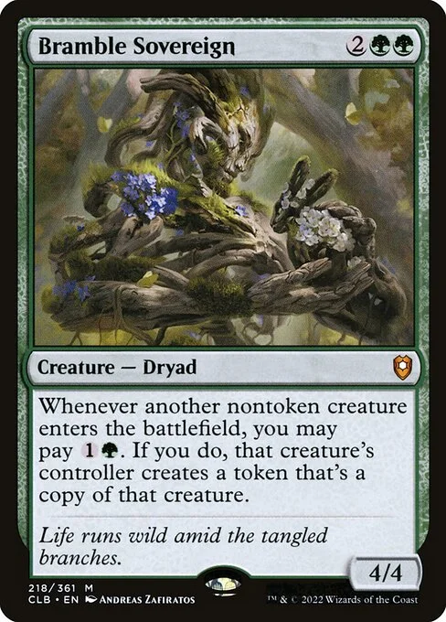 Bramble Sovereign, carta Magic di tipo Creature — Dryad illustrata da Andreas Zafiratos