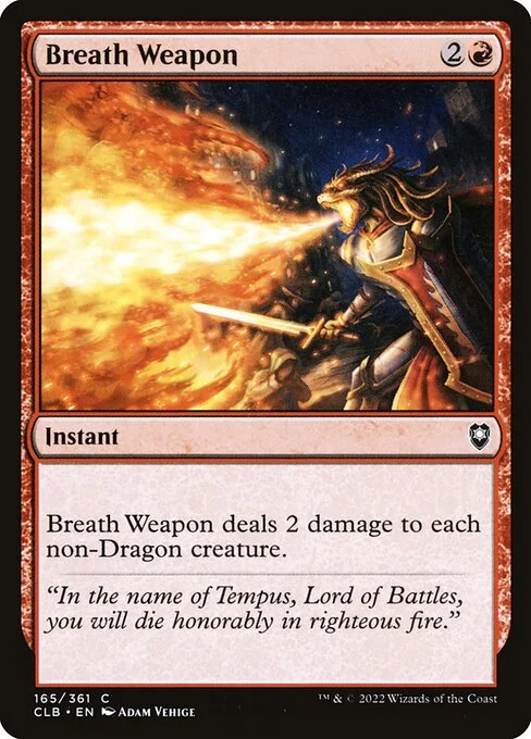 Breath Weapon, carta Magic di tipo Instant illustrata da Adam Vehige