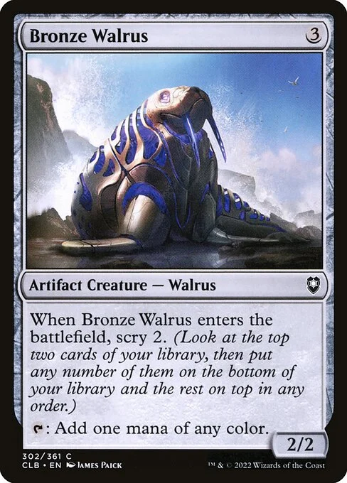 Bronze Walrus, carta Magic di tipo Artifact Creature — Walrus illustrata da James Paick