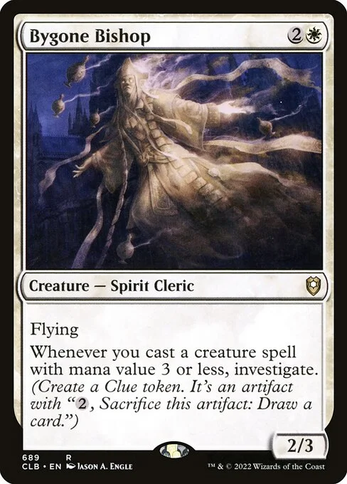Bygone Bishop, carta Magic di tipo Creature — Spirit Cleric illustrata da Jason A. Engle