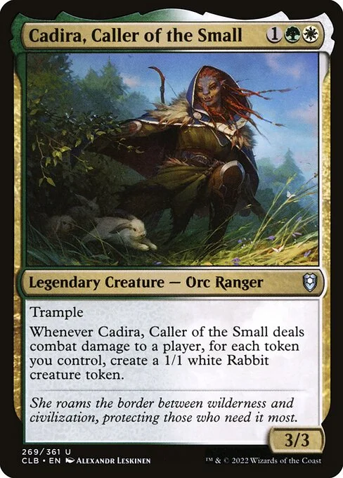 Cadira, Caller of the Small, carta Magic di tipo Legendary Creature — Orc Ranger illustrata da Alexandr Leskinen