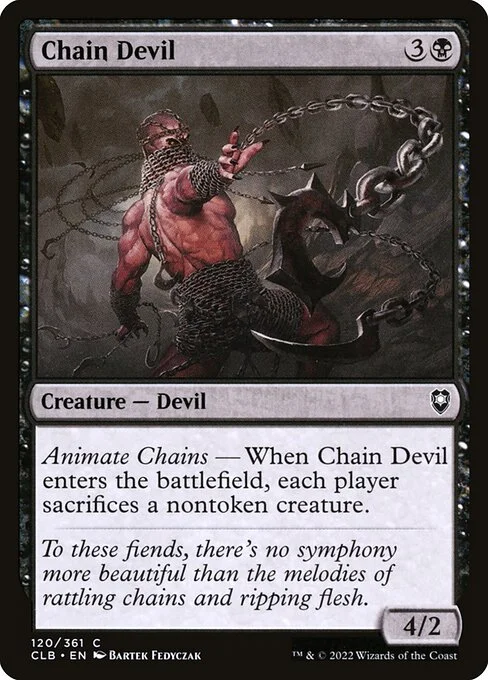 Chain Devil, carta Magic di tipo Creature — Devil illustrata da Bartek Fedyczak