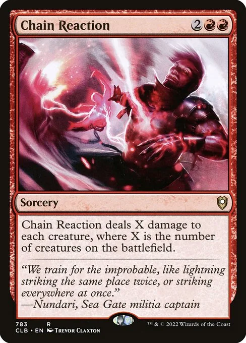Chain Reaction, carta Magic di tipo Sorcery illustrata da Trevor Claxton