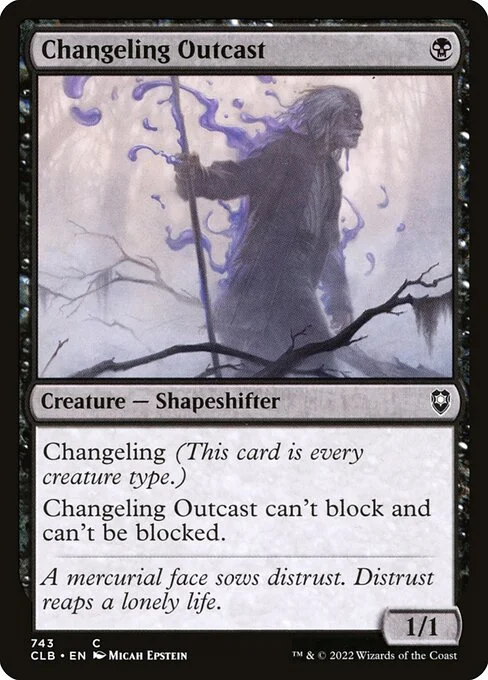 Changeling Outcast, carta Magic di tipo Creature — Shapeshifter illustrata da Micah Epstein