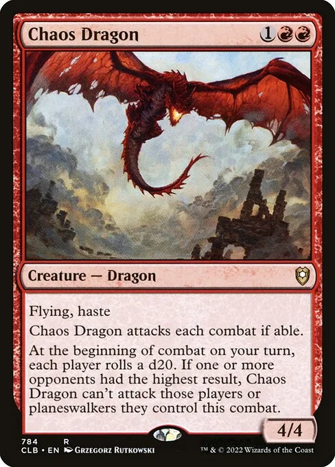 Chaos Dragon, carta Magic di tipo Creature — Dragon illustrata da Grzegorz Rutkowski