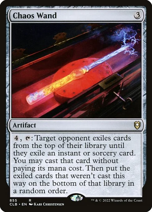 Chaos Wand, carta Magic di tipo Artifact illustrata da Kari Christensen