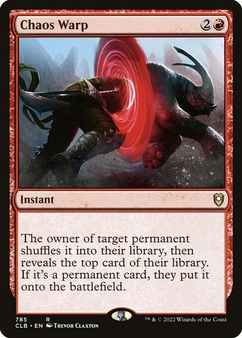 Chaos Warp, carta Magic di tipo Instant illustrata da Trevor Claxton