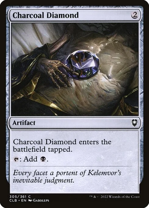 Charcoal Diamond, carta Magic di tipo Artifact illustrata da Gaboleps
