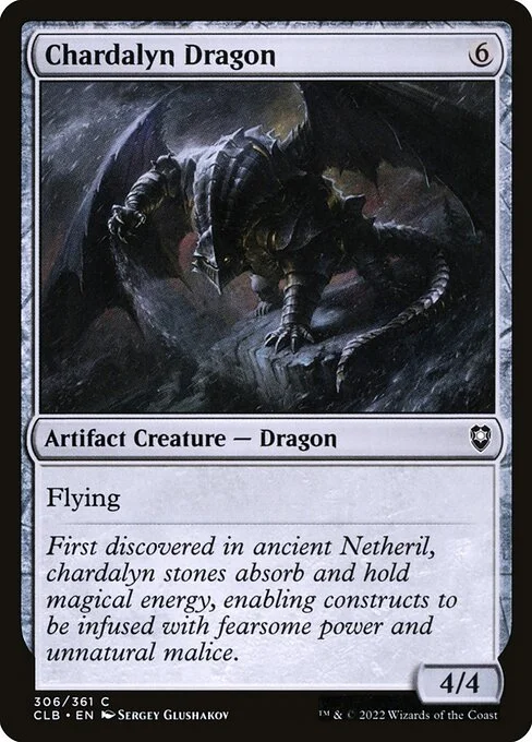 Chardalyn Dragon, carta Magic di tipo Artifact Creature — Dragon illustrata da Sergey Glushakov
