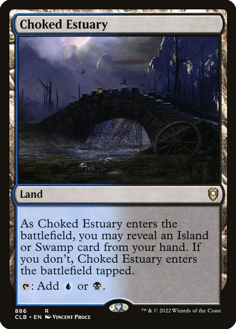 Choked Estuary, carta Magic di tipo Land illustrata da Vincent Proce