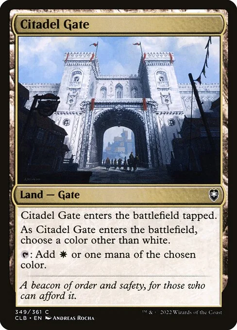 Citadel Gate, carta Magic di tipo Land — Gate illustrata da Andreas Rocha
