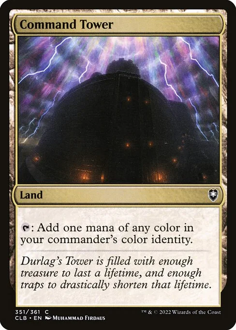 Command Tower, carta Magic di tipo Land illustrata da Muhammad Firdaus