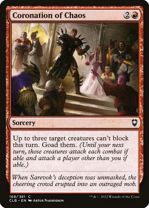 Coronation of Chaos, carta Magic di tipo Sorcery illustrata da Artur Nakhodkin