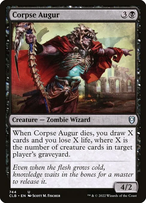 Corpse Augur, carta Magic di tipo Creature — Zombie Wizard illustrata da Scott M. Fischer