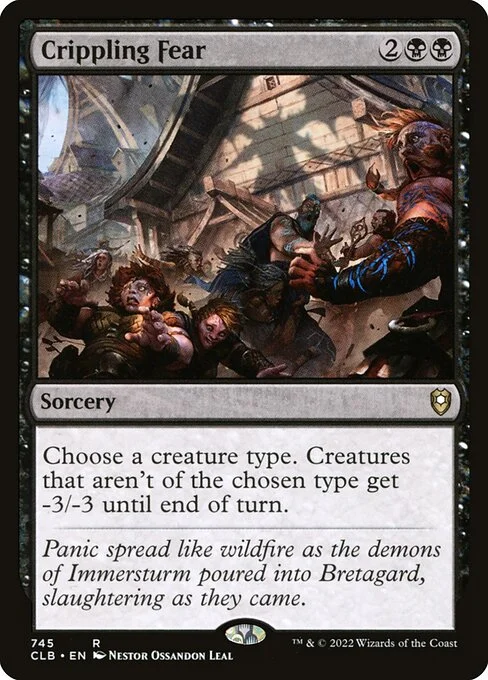 Crippling Fear, carta Magic di tipo Sorcery illustrata da Néstor Ossandón Leal