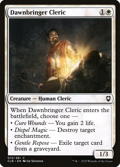 Dawnbringer Cleric, carta Magic di tipo Creature — Human Cleric illustrata da Lie Setiawan