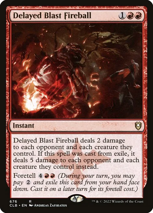 Delayed Blast Fireball, carta Magic di tipo Instant illustrata da Andreas Zafiratos