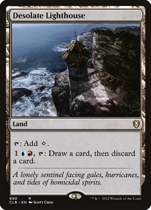 Desolate Lighthouse, carta Magic di tipo Land illustrata da Scott Chou