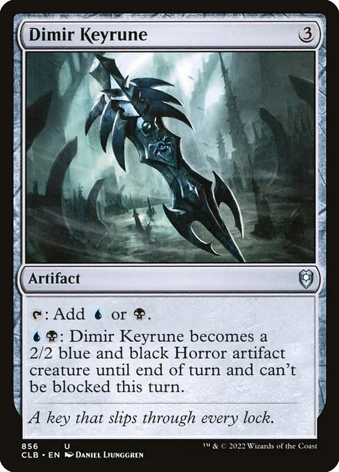 Dimir Keyrune, carta Magic di tipo Artifact illustrata da Daniel Ljunggren