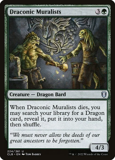 Draconic Muralists, carta Magic di tipo Creature — Dragon Bard illustrata da Tom Babbey