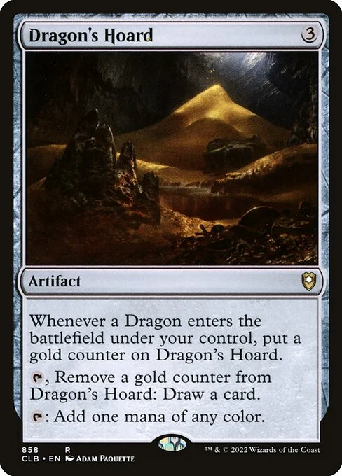 Dragon's Hoard, carta Magic di tipo Artifact illustrata da Adam Paquette