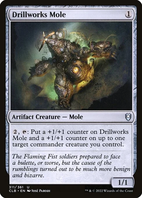 Drillworks Mole, carta Magic di tipo Artifact Creature — Mole illustrata da José Parodi