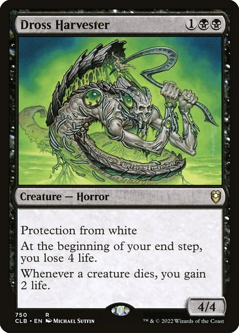 Dross Harvester, carta Magic di tipo Creature — Horror illustrata da Michael Sutfin