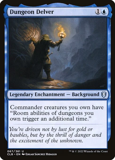 Dungeon Delver, carta Magic di tipo Legendary Enchantment — Background illustrata da Edgar Sánchez Hidalgo