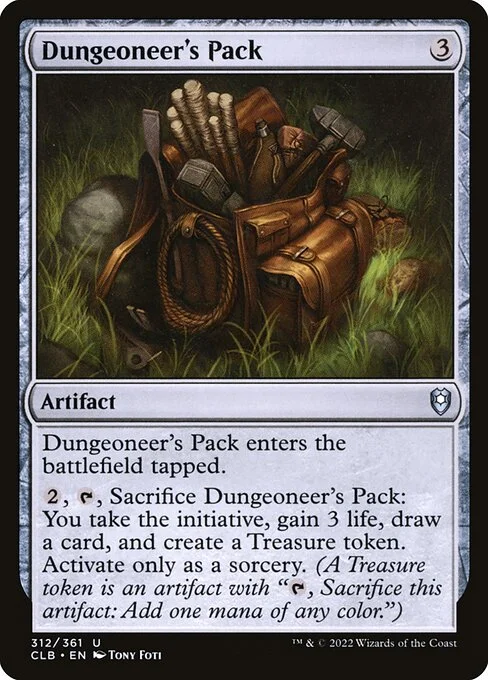 Dungeoneer's Pack, carta Magic di tipo Artifact illustrata da Tony Foti