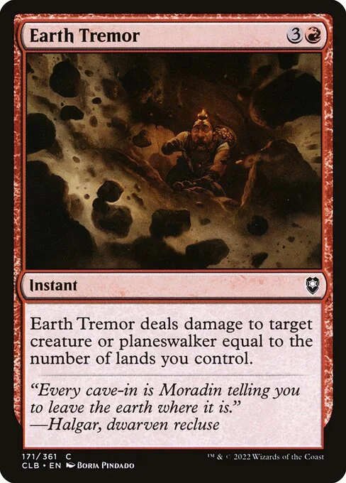 Earth Tremor, carta Magic di tipo Instant illustrata da Borja Pindado