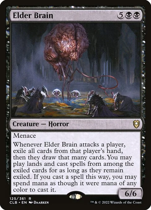 Elder Brain, carta Magic di tipo Creature — Horror illustrata da Daarken