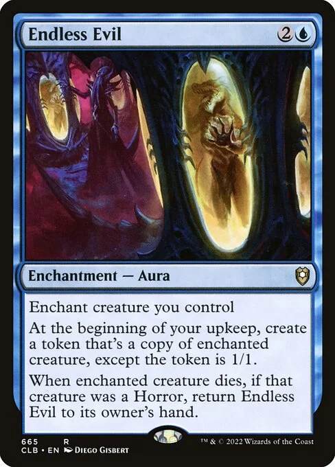 Endless Evil, carta Magic di tipo Enchantment — Aura illustrata da Diego Gisbert