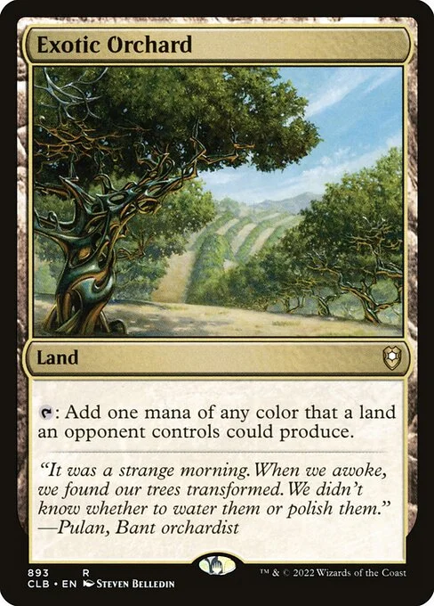 Exotic Orchard, carta Magic di tipo Land illustrata da Steven Belledin