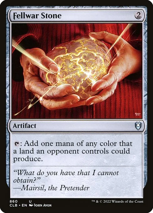 Fellwar Stone, carta Magic di tipo Artifact illustrata da John Avon