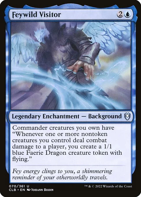 Feywild Visitor, carta Magic di tipo Legendary Enchantment — Background illustrata da Johann Bodin