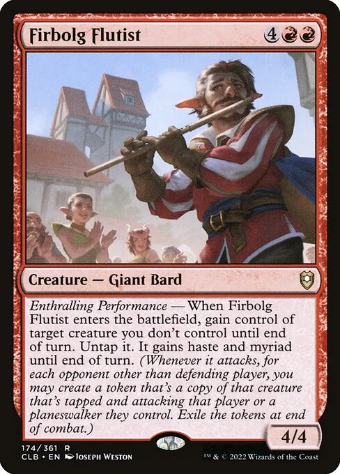 Firbolg Flutist, carta Magic di tipo Creature — Giant Bard illustrata da Joseph Weston