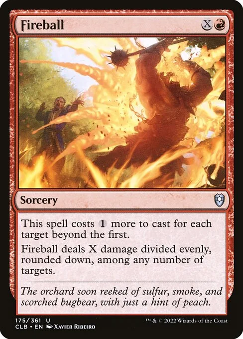 Fireball, carta Magic di tipo Sorcery illustrata da Xavier Ribeiro