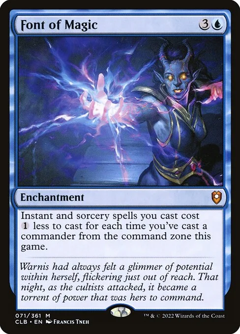Font of Magic, carta Magic di tipo Enchantment illustrata da Francis Tneh