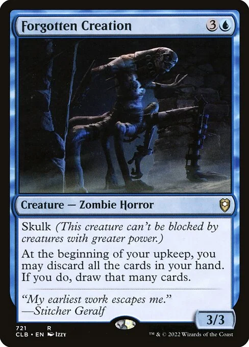 Forgotten Creation, carta Magic di tipo Creature — Zombie Horror illustrata da Izzy