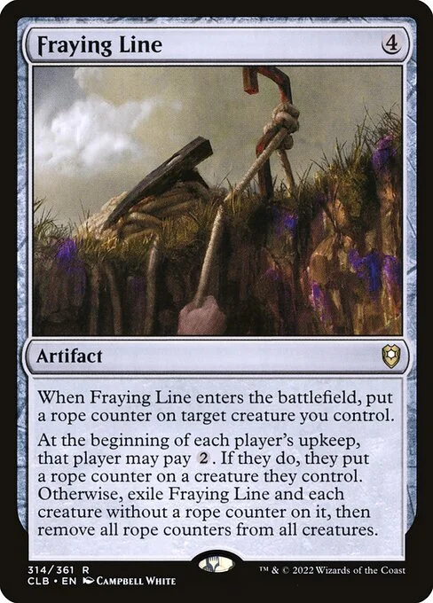 Fraying Line, carta Magic di tipo Artifact illustrata da Campbell White